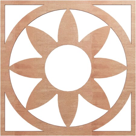 Ekena Millwork Blume Wood Fretwork Pierced Ceiling Medallion, Cherry, 16"OD x 5 1/2"ID x 1/4"T CMWP16X16X0250BLCH